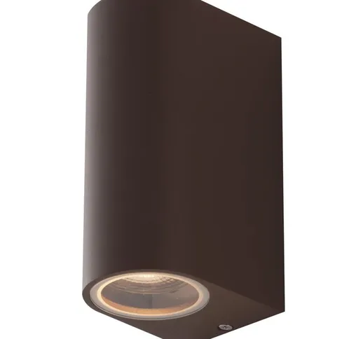 Applique da esterno one Bronzo in Alluminio 2xGU IP54 15.1x6.7x9.3cm. - Bronzo