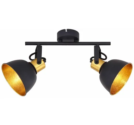 Etc-shop - Lampada faretto da soffitto Lampada spot bar nero-oro mobile in un set che incl...