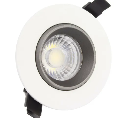 Ledkia - Downlight led 7W cob Orientabile 360° Circolare Design Foro ø 78 mm Bianco Natura...