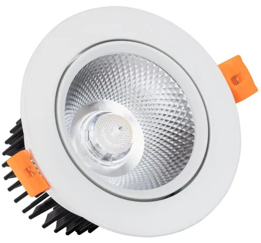 Ledkia - Faretto Downlight LED COB Orientabile Rotondo 12W (UGR19) Bianco Foro Ø 90 mm Bia...