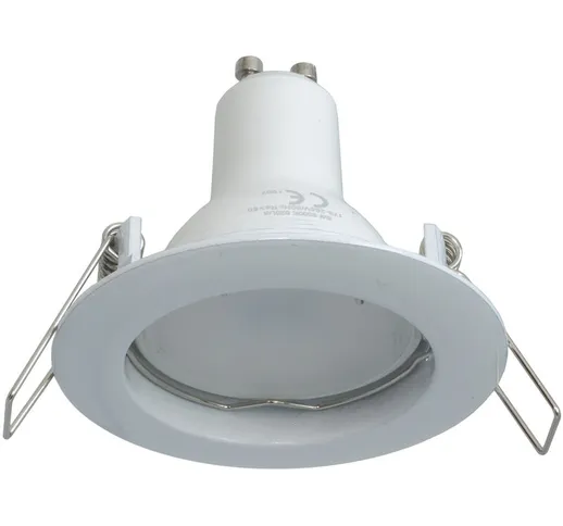 Faretto lampada LED 8W luce diffusa 150 gradi incasso tondo GU10 foro 6cm 220V Luce Bianco...