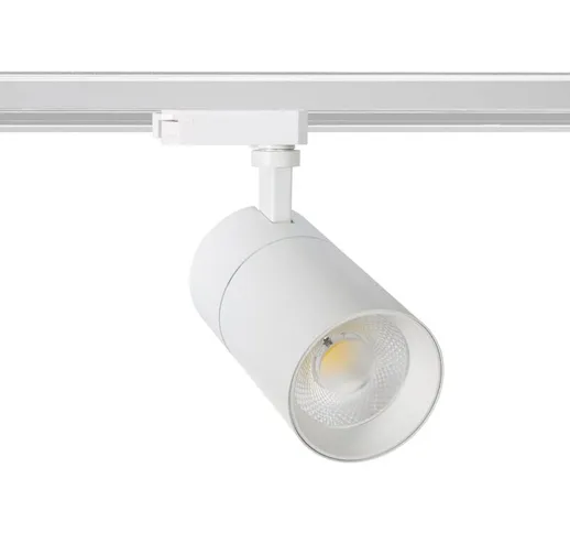 Ledkia - Faretto LED New Mallet Bianco 20W Regolabile No Flicker per Binario Monofase (UGR...