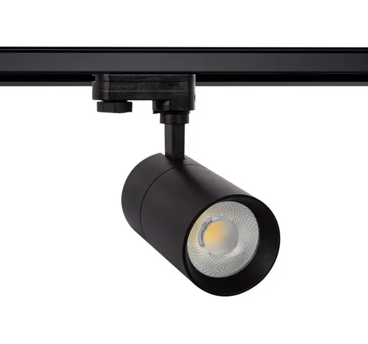 Ledkia - Faretto LED New Mallet Nero 20W Regolabile No Flicker per Binario Trifase (UGR 15...