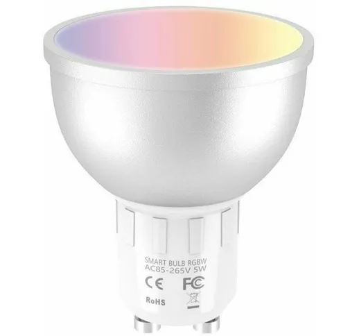 Faretto Smart WiFi led controllo vocale telecomando smartphone alexa google RGB