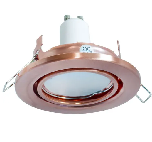Zeitnet Inc. - Faretto tondo rame lampada soffitto LED 8W GU10 incasso 7cm luce negozio cu...