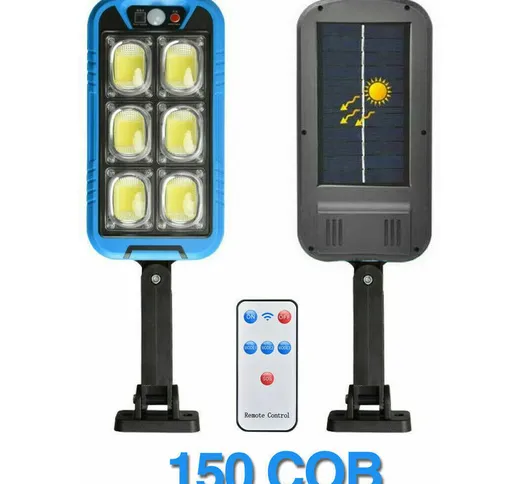 No Brand - Faro lampione stradale pannello solare fotovoltaico sensore 150 led cob