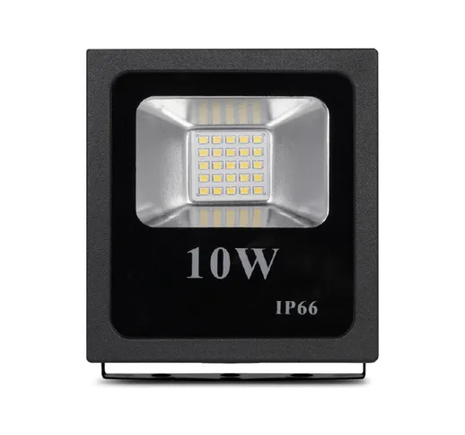 Faro led 10w new nero luce calda 3000K