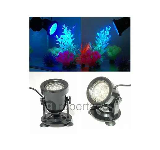  - Faretto rgb luce 18 led rgb acquario fontane pesci piante decorazione multicolor