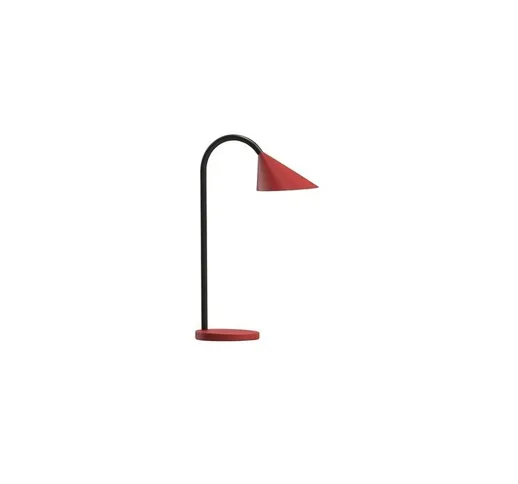 Genérica - Lampara de escritorio unilux sol led 4w brazo flexible abs y metal rojo base 14...
