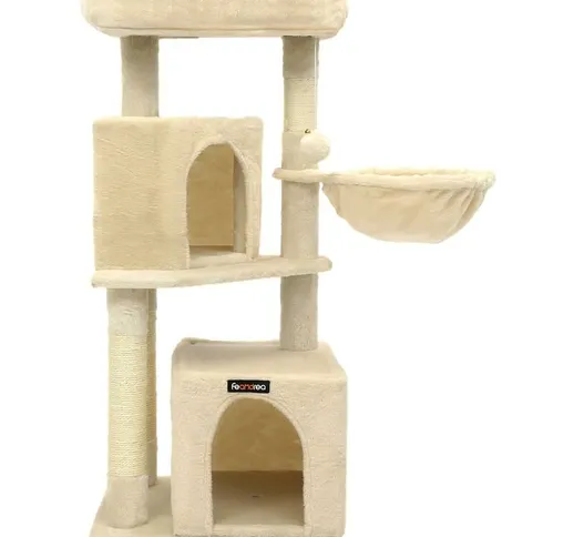 FEANDREA Tiragraffi, Albero per Gatti, 103cm, Beige da PCT940M01 - Beige - Songmics