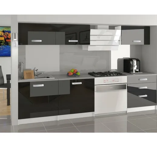 Felicia Cucina Componibile Lineare Componibile l 180 cm 6 pz Piano di lavoro incluso Set d...