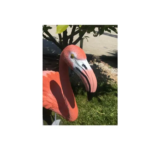 Sport Plast - Fenicottero flamingo tropicale con base h. 90 cm decorazione da giardino in...