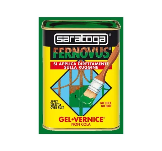 Vernice Antiruggine in Gel Fernovus, Satinato Saratoga 750ml - Verde Satinato