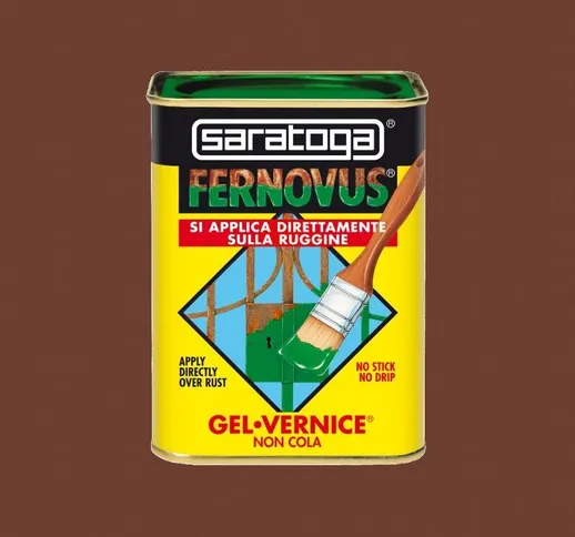 Vernice Antiruggine in Gel Fernovus, Metallizzato Saratoga Marrone Rinascimento 750ml