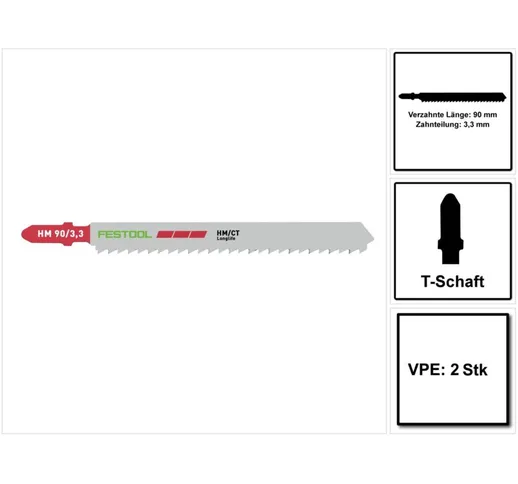 Festool HM 90/3,3/2 Lama seghetto Plastics Laminate - 2 pezzi ( 2x 204269 )