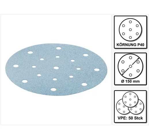 Festool STF D150/16 Disco abrasivo 150 mm Granat P40 GR / 50 Granat - 50 pz. ( 496975 )