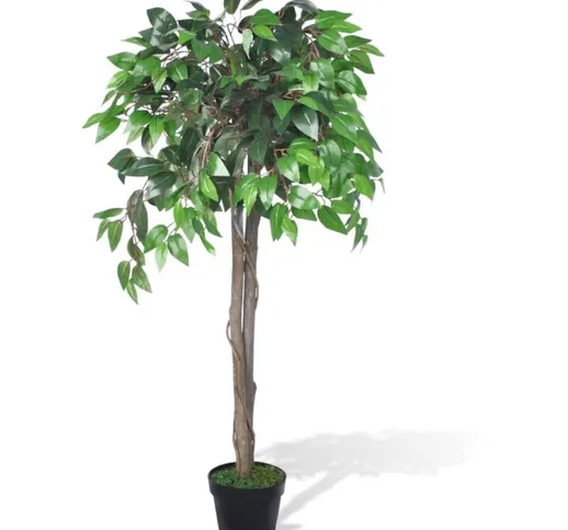 Albero di Ficus Artificiale con Vaso 110 cm