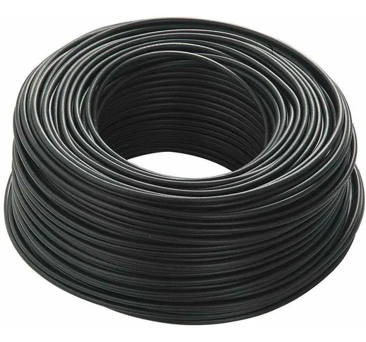 Filo cavo elettrico unipolare 1x10 mmq 10 fs17 cordina nero varie misure lunghezza: 50 met...