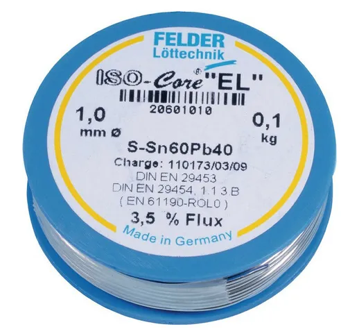 Filo per saldatura ISO-Core® EL 1,5 mm 250 g S-Sn60Pb40 FELDER