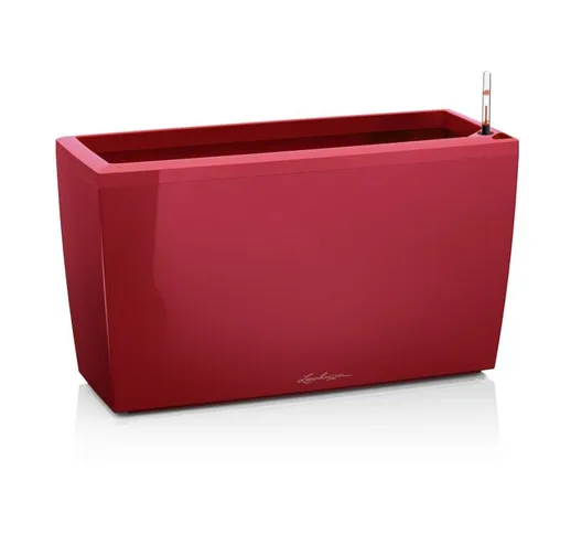 Fioriera rettangolare CARARO 75x30 vaso con auto irrigazione - ROSSO SCARLATTO LUCIDO - 