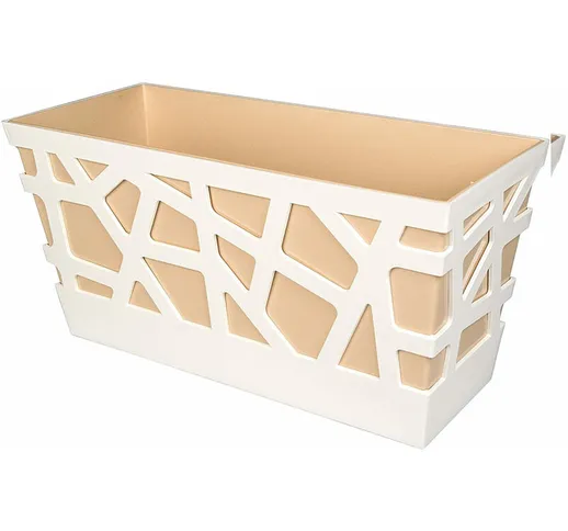 Vaso mosaic flower box 40 cm fioriera mosaico interno esterno vari colori Idel Color: whit...