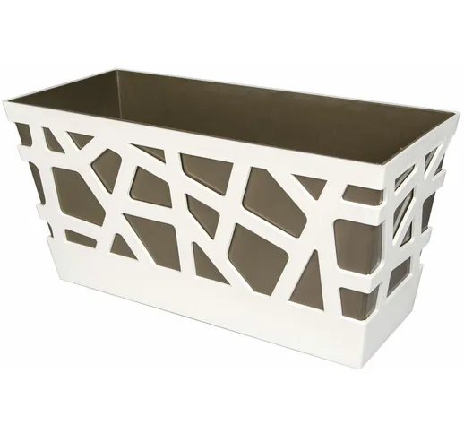 Vaso mosaic flower box 40 cm fioriera mosaico interno esterno vari colori Idel Color: whit...