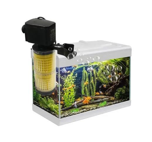 Filtro Interno Per Acquario Acquari Pesci 2 Stadi Filtro 800L/H 9 Watt Fe-902