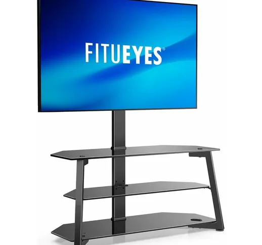 Fitueyes - 3-Tiers tv Stand/Base per 32-70 pollici tv, angolo universale tv Floor Stand co...