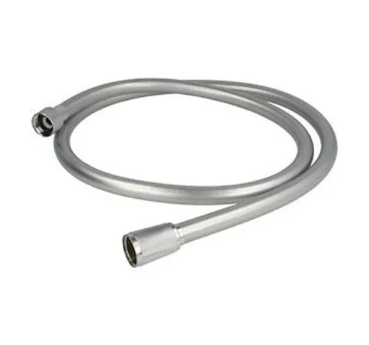 Idroweb - Flessibile laccio tubo antitorsione per Doccia Argento silver da 150 cm
