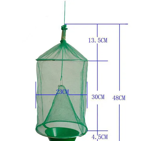 Fly Catcher Hanging Fly Catching Cage Trappola per mosche Flytrap Pieghevole per mosche Ga...