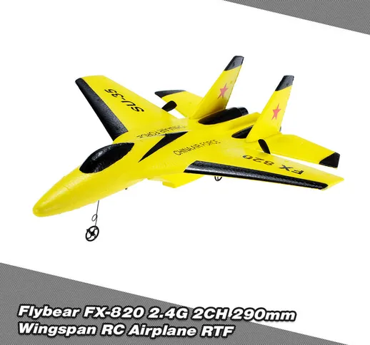 Flybear 820 2.4G 2CH Telecomando SU-35 Aliante 290mm Apertura alare EPP Micro Indoor RC Ae...