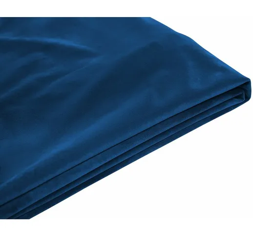 Fodera in velluto blu per il letto 180 x 200 cm FITOU