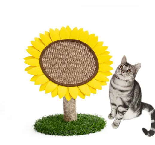 Forniture per animali domestici Round Cat Scratch Board Sisal Sisal Sunflower Cat Scratch...