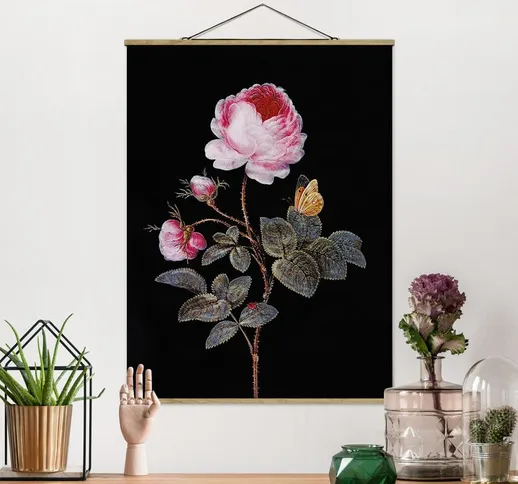 Foto su tessuto da parete con bastone - Barbara Regina Dietzsch - The Hundred-Rose - Verti...