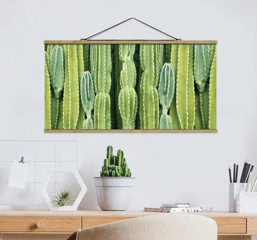 Foto su tessuto da parete con bastone - Cactus parete - Orizzontale 1:2 Dimensione H×L: 40...