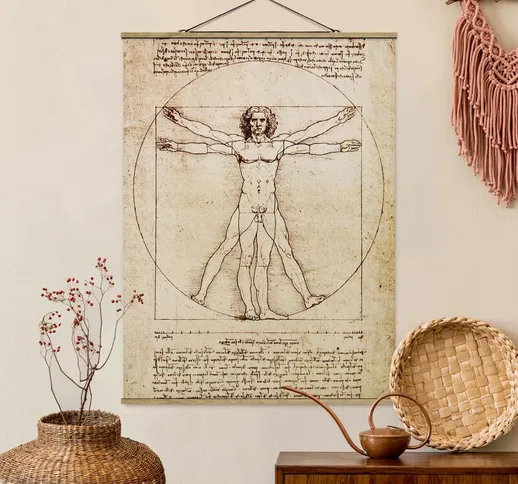 Foto su tessuto da parete con bastone - da Vinci - Verticale 4:3 Dimensione H×L: 106.5cm x...