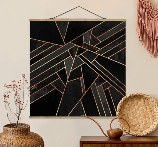 Foto su tessuto da parete con bastone - Elisabeth Fredriksson - Nero Triangoli d'oro - Qua...