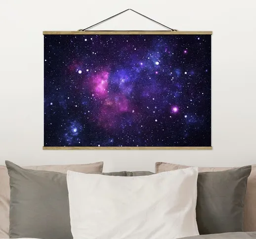 Foto su tessuto da parete con bastone - galassia - Orizzontale 2:3 Dimensione H×L: 53.5cm...