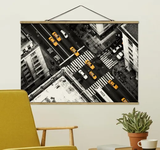 Foto su tessuto da parete con bastone - I taxi di New York - Orizzontale 2:3 Dimensione H×...