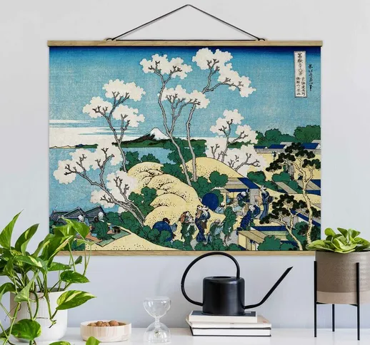 Foto su tessuto da parete con bastone - Katsushika Hokusai - La Fuji Di Gotenyama - Orizzo...