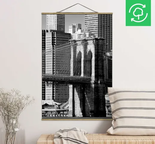 Foto su tessuto da parete con bastone - New York Landmark II - Verticale 3:2 Dimensione H×...