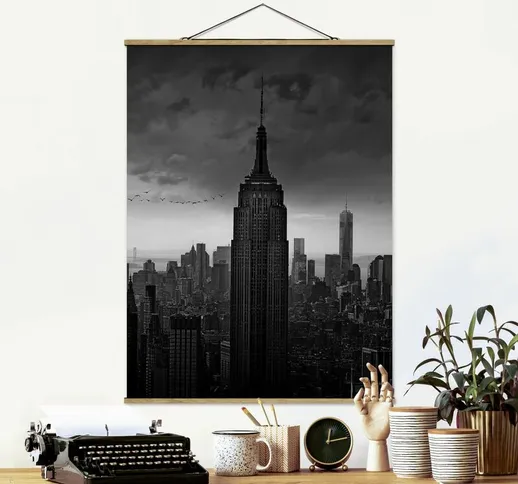 Foto su tessuto da parete con bastone - New York Rockefeller View - Verticale 4:3 Dimensio...