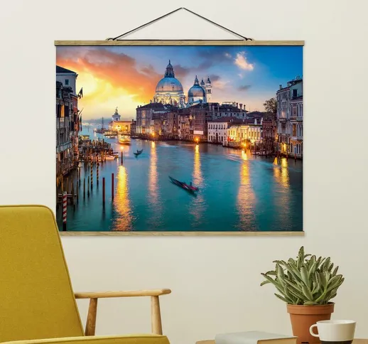 Foto su tessuto da parete con bastone - Tramonto a Venezia - Orizzontale 3:4 Dimensione H×...