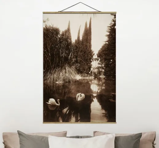 Foto su tessuto da parete con bastone - Wilhelm von Gloeden - Nel parco di Villa Tasca - V...