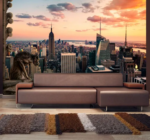 Gbshop - Fotomurale - New York: I grattacieli ed il tramonto - 350x245