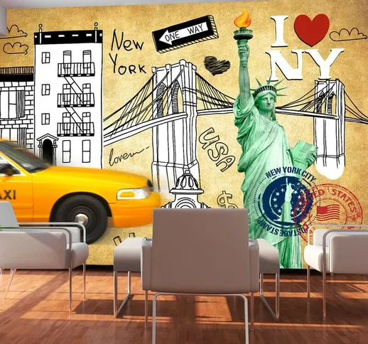 Joyshop - Fotomurale carta da parati - One way - New York | 250x175