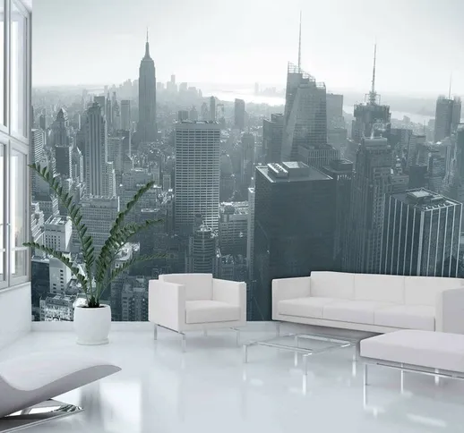 Fotomurale - Panorama Di New York In Bianco E Nero 350x270cm Carta Da Parato Erroi