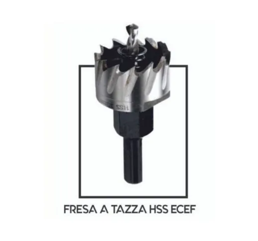 Frese a tazza acciaio hss ecef - misure da 14 a 70 mm frese hss - 22 mm - 7/8