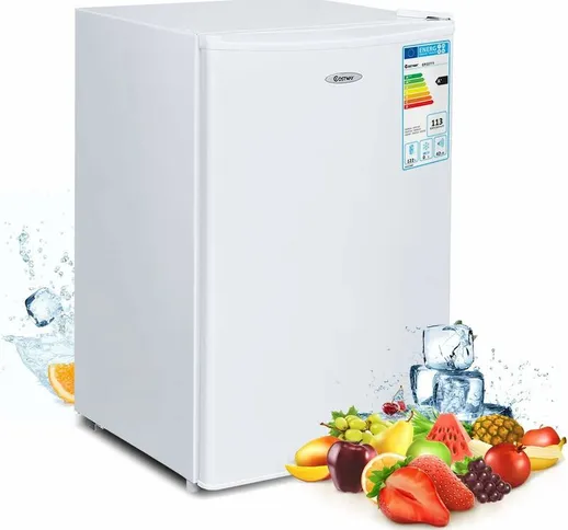 Frigorifero Combinato 123 l con Congelatore, Mini Frigo da Ufficio Casa Bar Hotel, 3 Ripia...