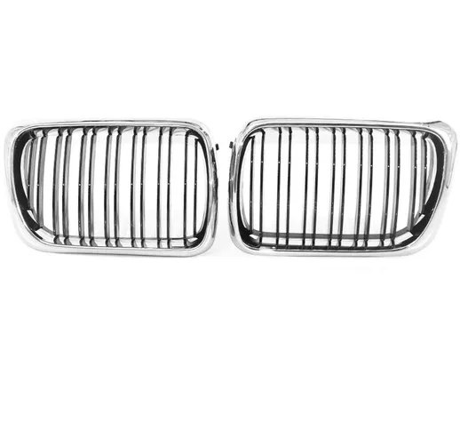 Front Bumper Grills Replacement for BMW 3 Series E36 318I 328I 323I 96-99 Grill Gloss Blac...